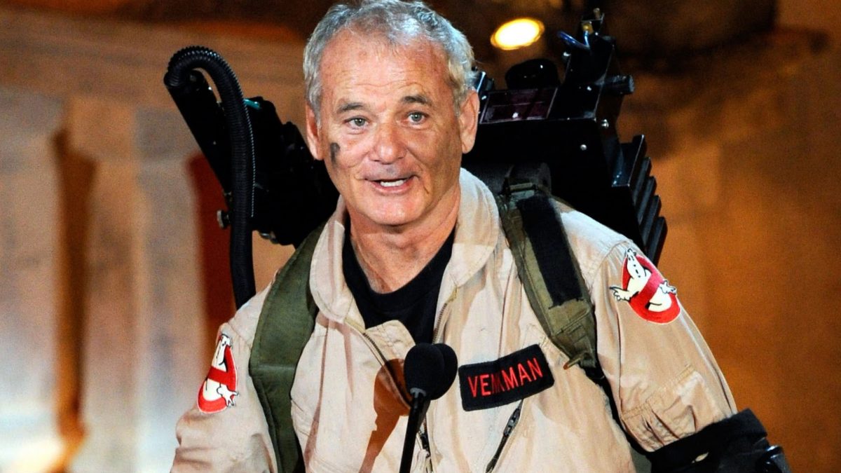 American actor, Bill Murray, as Peter Venkman from the 80's classic movie Ghostbusters.
