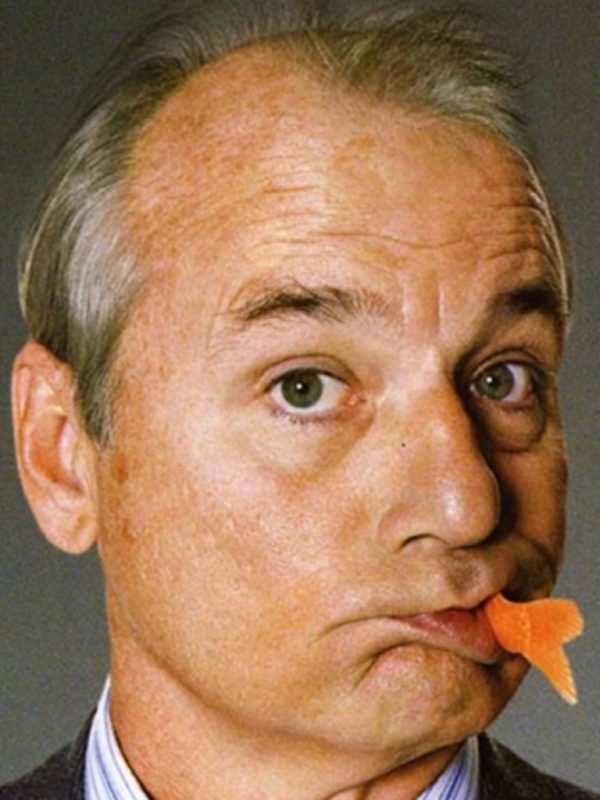 American acting legend, Bill Murray, eats a goldfish