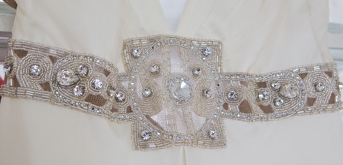 Embellished wedding dress perfect for a winter wedding