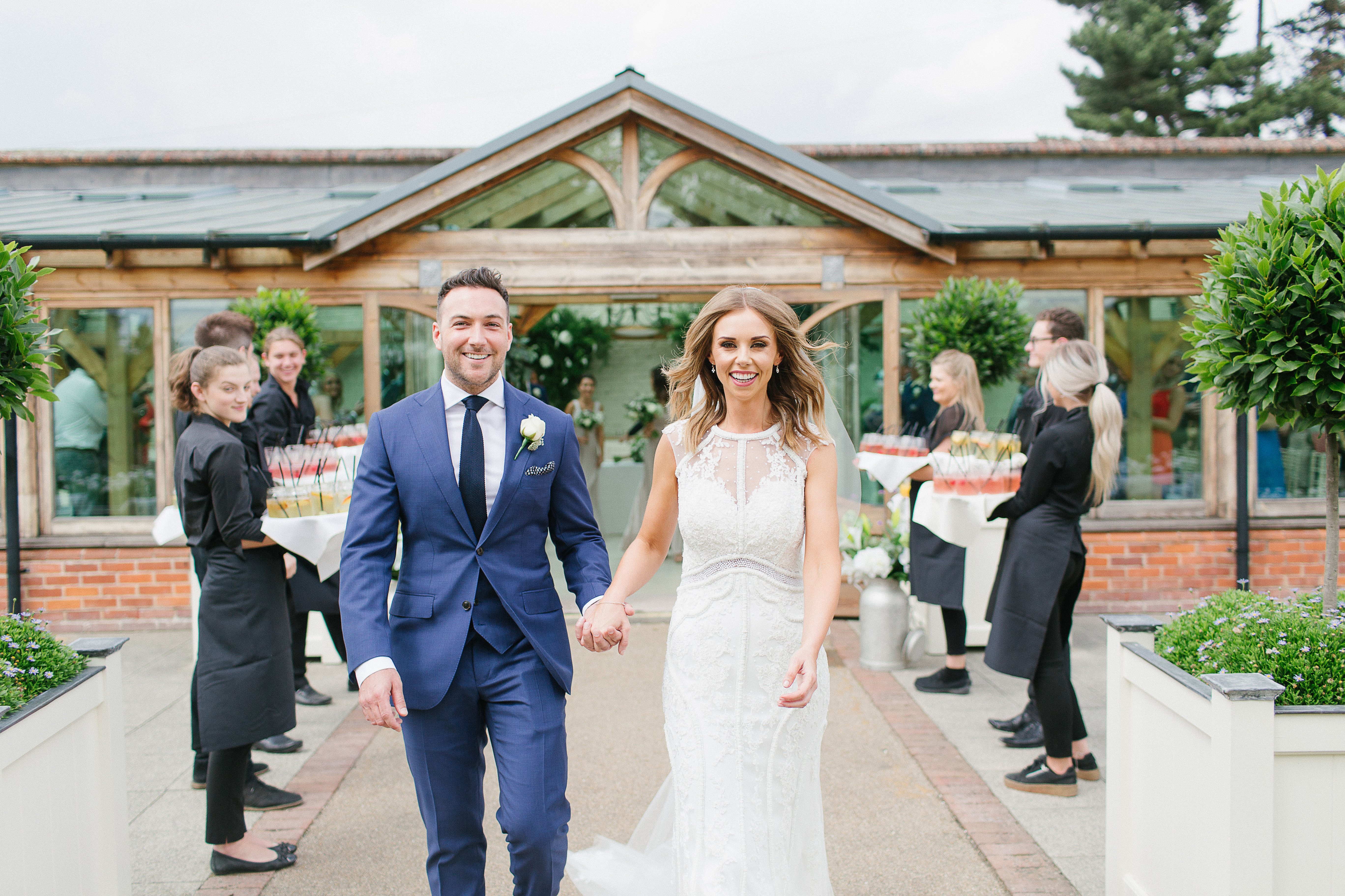 bride-and-groom-leave-wedding-ceremony | Gaynes Park