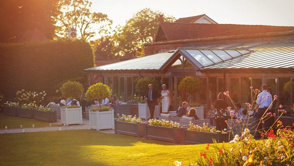 The Walled Garden and Orangery is a relaxing space for guests to enjoy a drinks wedding reception