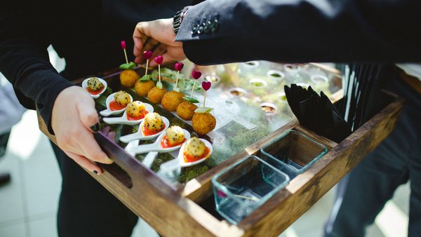 Our wedding catering team create the most amazing and delicious wedding canapes