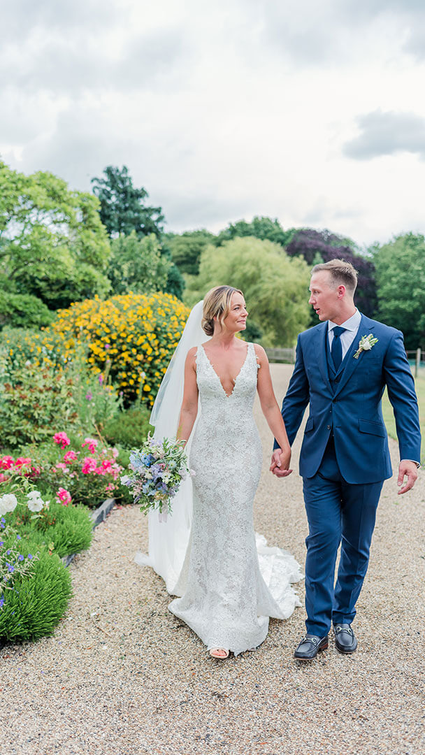 Enjoy the beautiful gardens and pathways at Gaynes Park for your summer wedding