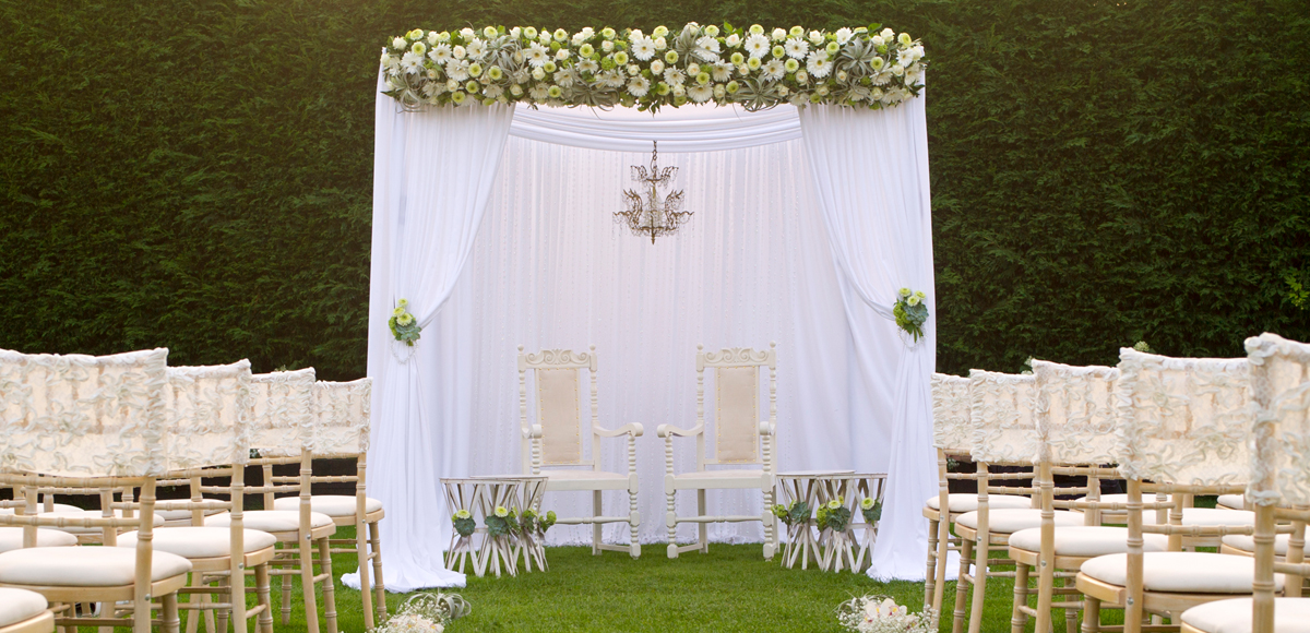 Ceremony Canopy Outside Wedding Wedding Venues Essex Gaynes Park