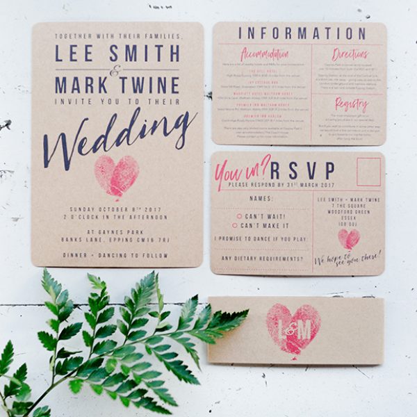 The couples wedding stationary was printed on natural board for that rustic wedding look – wedding ideas