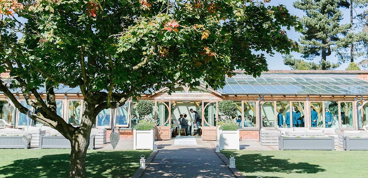 The Orangery at Gaynes Park in Essex looks stunning for a summer wedding ceremony