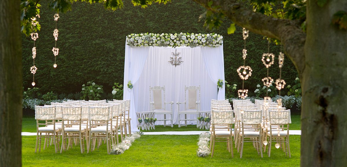 For a summer wedding host your ceremony in the walled gardens at Gaynes Park