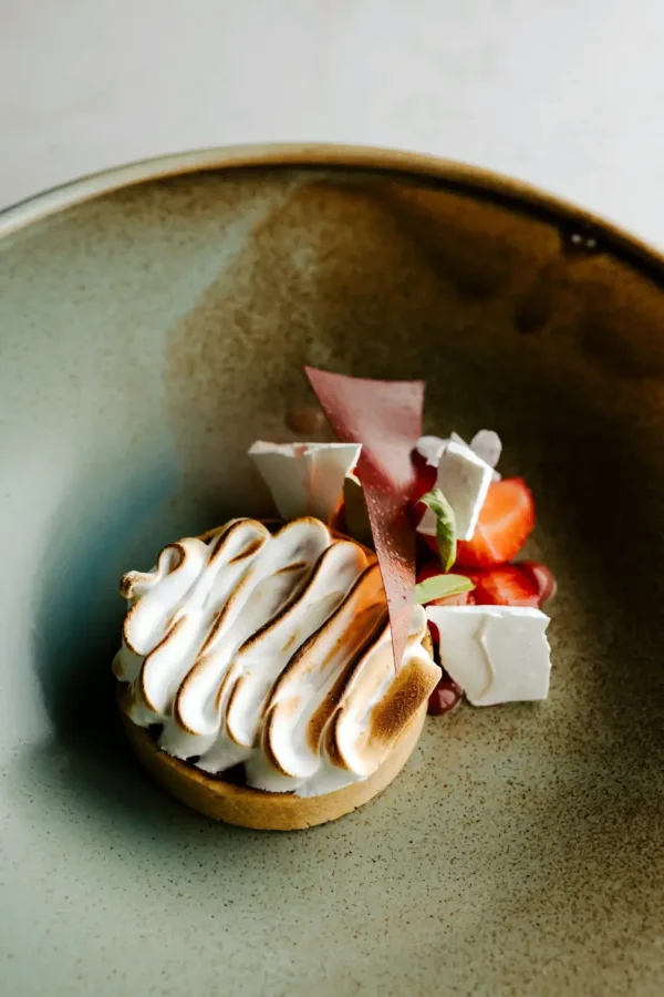 food & drink desserts lemon & strawberry tart bowl close summer